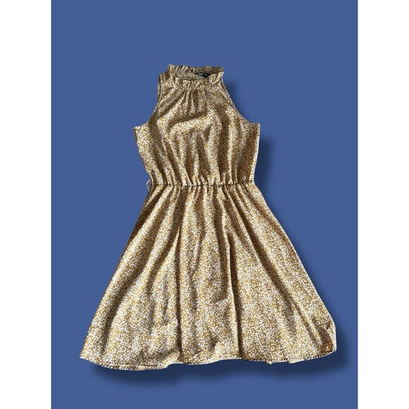 Waist-Defined Floral Hater Midi Dress WOMEN S Sleeveless Cottagecore Spring - Picture 1 of 16